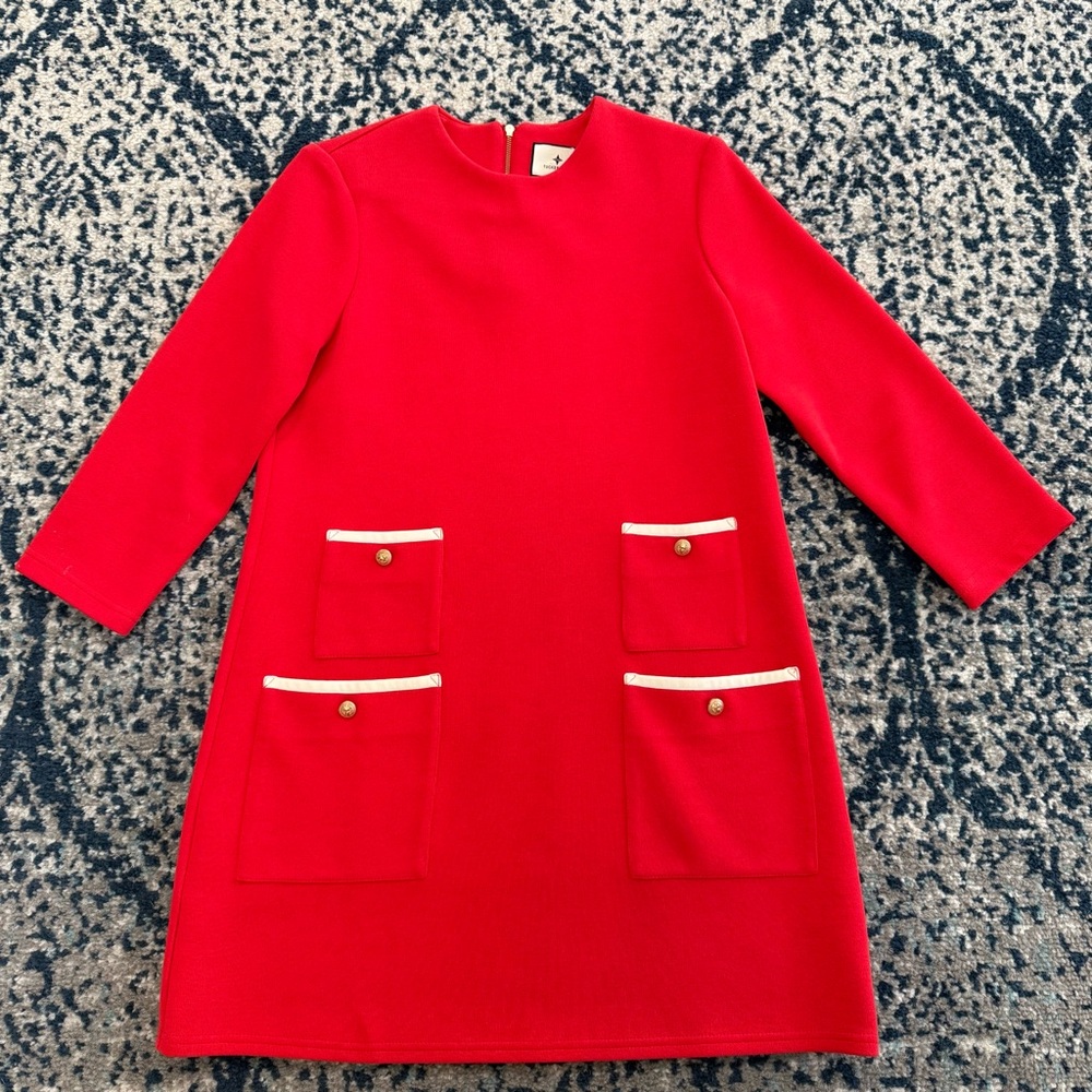 Tuckernuck Red Dress with Button Details